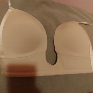 Nude plunge bra